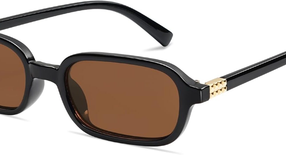 Retro Rectangular Sunglasses for Women Vintage Fashion Trendy Funny Small 90s Square Sunnies 2025 AP3698