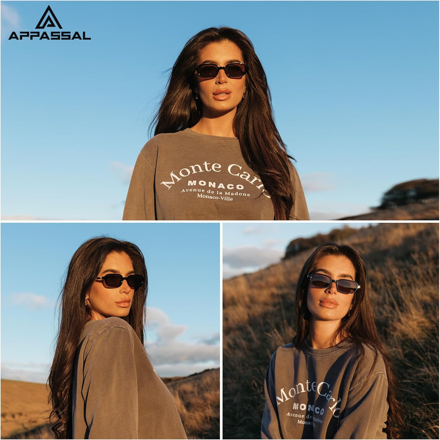 Retro Rectangular Sunglasses for Women Vintage Fashion Trendy Funny Small 90s Square Sunnies 2025 AP3698 - Image 2