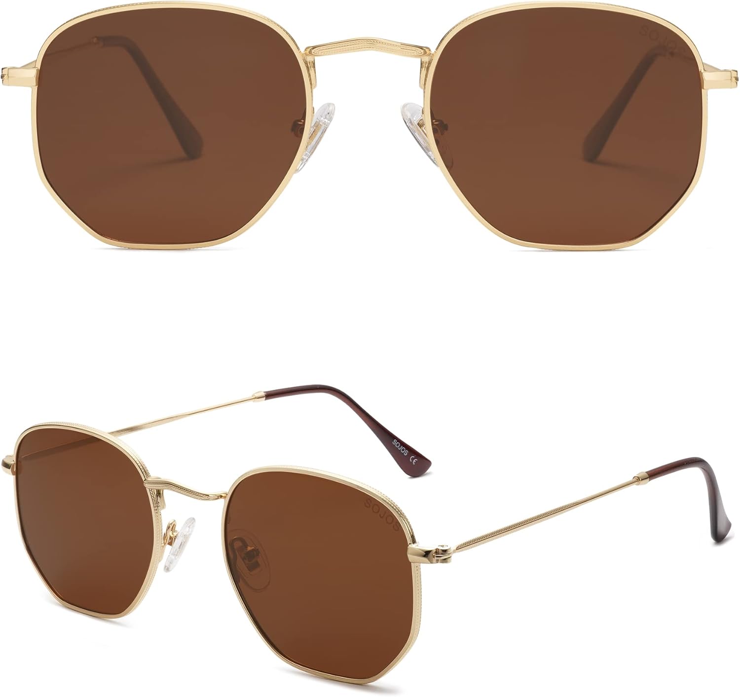 Square Polarized Sunglasses for Women Men Small Hexagonal Polygon Shades SJ1072 - Image 2